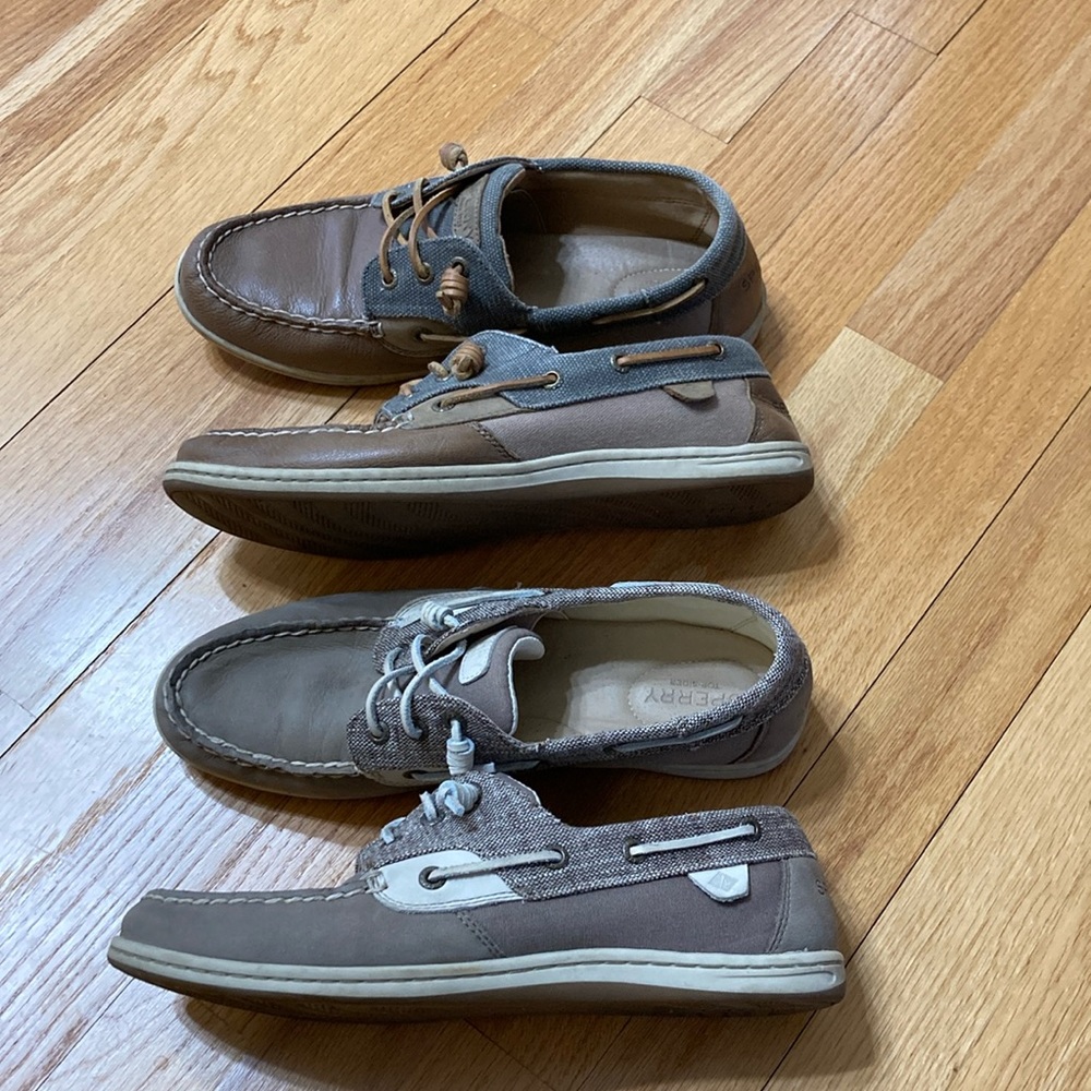 2 pairs Sperry boat shoes women’s size 10